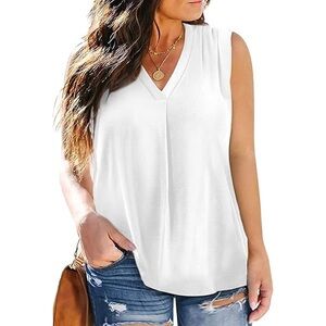 New Size XXL Women’s Plus Size VNeck Cream White Shirt